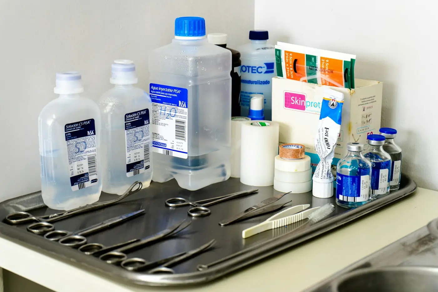 Material estéril para procedimientos dermatológicos